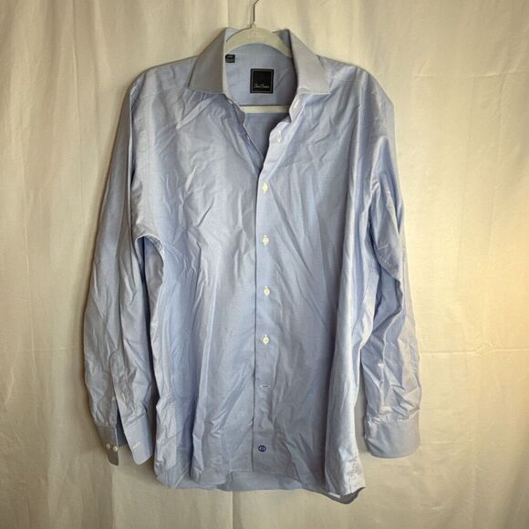 David Donahue Other - Men’s David Donahue Blue Check Long Sleeve Size 34/35 Preowned
